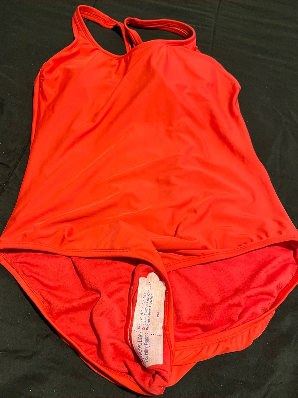 All in motion Red Strappy V‑Back One‑Piece Swimsuit - Picture 5 of 6
